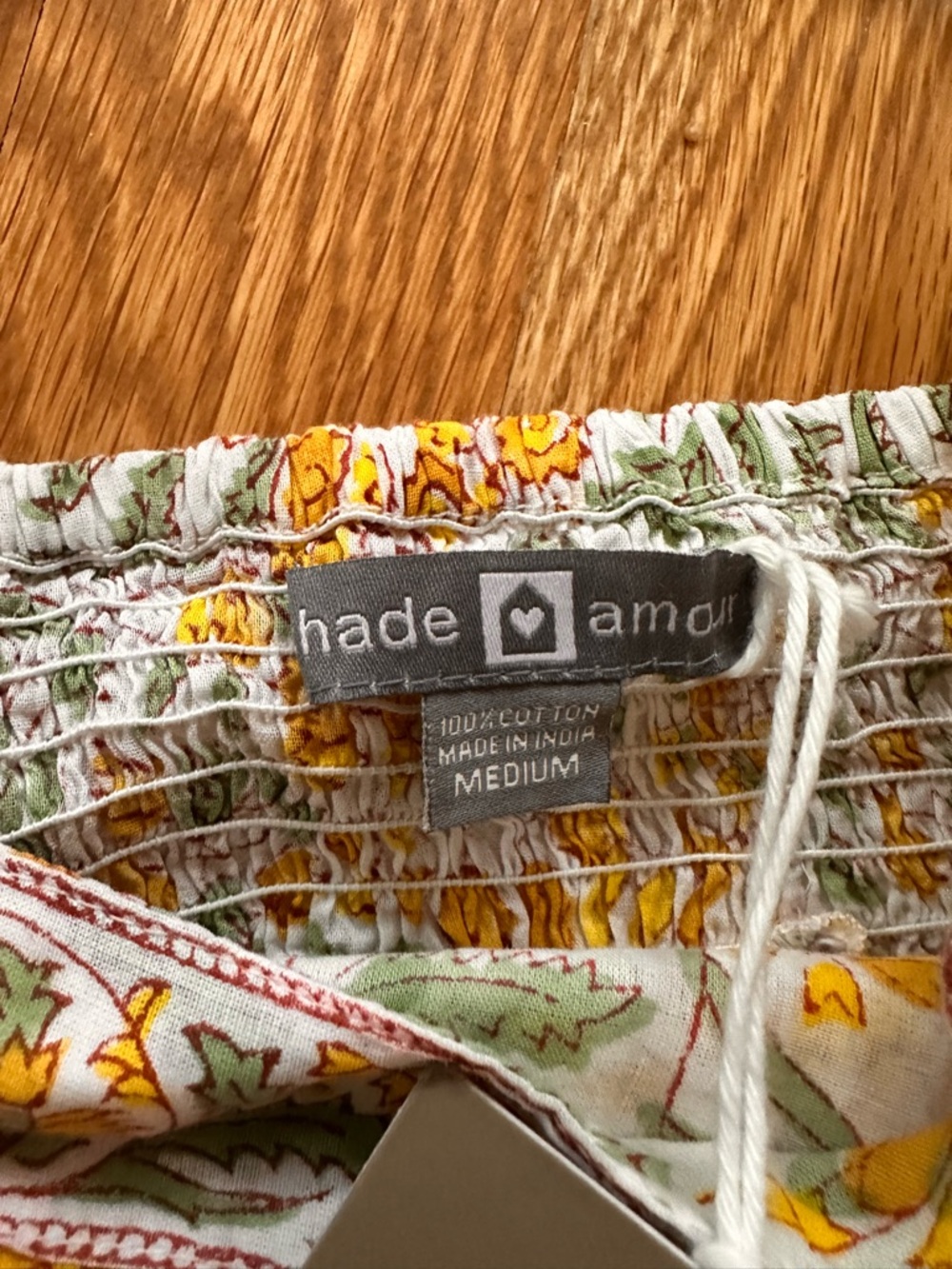 Shade Amour Mason Floral Midi Dress Color Mari Gold Fields NWT - Picture 6 of 8